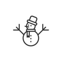 Schneemann Symbol, isoliert Schneemann Zeichen Symbol, Vektor Illustration