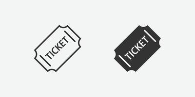 Ticket-Vektor-Symbol. Kino, Film, Filmvektorsymbol. vektor