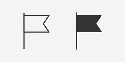 fylld flaggikon. navigationssymbol isolerad för webb- och mobilapp vektor