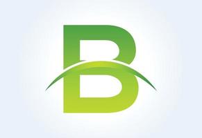 Gradient b Brief Logo Design mit rauschen, Vektor Illustration