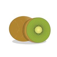 Grün Farbe Kiwi Obst Vektor Illustration