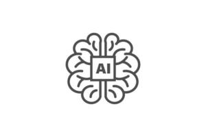 künstlich Intelligenz ai Symbol Vektor Design