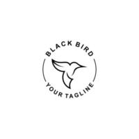 Vogellogo. Strichgrafik Vogel Logo Symbol. modernes Vogel-Logo-Designkonzept. Naturvogel-Logoillustration im weißen Hintergrund vektor