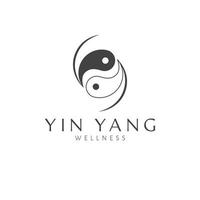 yin yang vektor logotyp design. wellness kreativ logotyp. modern balans och välbefinnande logotyp mall.