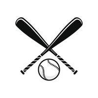 Baseball Schläger mit Baseball Ball Vektor Symbol