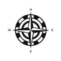 Kompass Symbol isoliert auf ein Weiß Hintergrund vektor