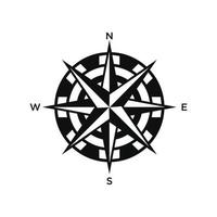 kompass ikon isolerat på en vit bakgrund vektor