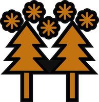 Schnee Wald Vektor Symbol Design