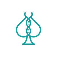 As von Spaten DNA Linie einfach Logo vektor