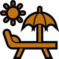 Sonne Bett Vektor Symbol Design