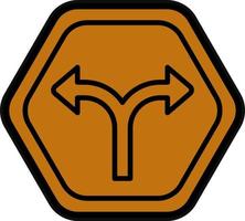 Teilt Straße Vektor Symbol Design