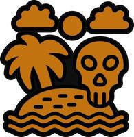 Totenkopf-Insel-Vektor-Icon-Design vektor