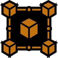 Blockchain-Vektor-Icon-Design vektor