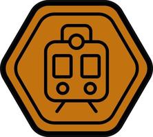 järnväg korsning vektor ikon design