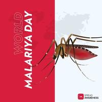 Social-Media-Beitrag zum Welt-Malaria-Tag vektor