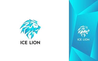lejon is huvud sexhörning modern logotyp vektor