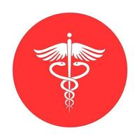 medicinsk skylt orm ikon. sjukhus ambulans glyph stil piktogram vektor