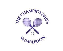 das Meisterschaften Wimbledon Logo lila Symbol Turnier öffnen Tennis Design Vektor abstrakt Illustration