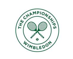 Wimbledon das Meisterschaften Symbol Grün Logo Turnier öffnen Tennis Design Vektor abstrakt Illustration