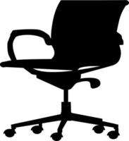 vektor silhuett av kontor stol på vit bakgrund