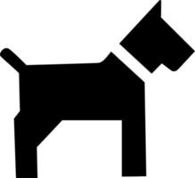 Vektor Silhouette von Hund auf Weiß Hintergrund