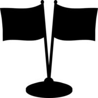 Vektor Silhouette von Flagge auf Weiß Hintergrund