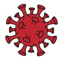 Coronavirus-Bakterienzell-Symbol, 2019-ncov, covid-2019, covid-19 neuartige Coronavirus-Bakterien vektor