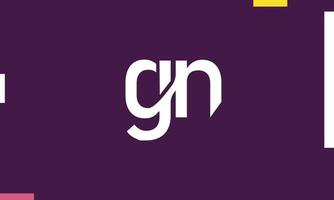 alfabetet bokstäver initialer monogram logotyp gn, ng, g och n vektor