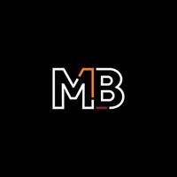 abstrakt Brief mb Logo Design mit Linie Verbindung zum Technologie und Digital Geschäft Unternehmen. vektor