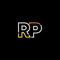 abstrakt Brief rp Logo Design mit Linie Verbindung zum Technologie und Digital Geschäft Unternehmen. vektor