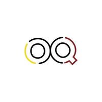 abstrakt brev o Q logotyp design med linje förbindelse för teknologi och digital företag företag. vektor