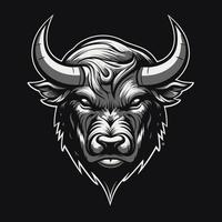 ein Logo von ein wütend Stier Kopf, entworfen im Esport Illustration Stil vektor