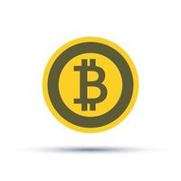 bitcoin flat vector.logo Finanzen vektor