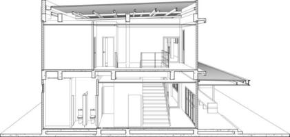 3D-Darstellung des Bauvorhabens vektor