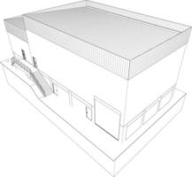 3D-Darstellung des Bauvorhabens vektor