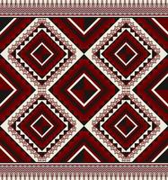 etnisk folk geometrisk sömlös mönster i röd, vit och svart tona i vektor illustration design för tyg, matta, matta, scarf, omslag papper, bricka och Mer