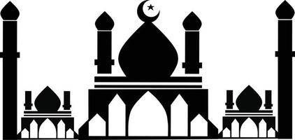 großartig Moschee Silhouette Symbol gut zum islamisch Design und islamisch Hintergrund vektor