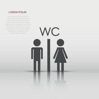 Vektor Mann und Frau Symbol im eben Stil. Menschen Zeichen Illustration Piktogramm. Toilette Toilette Geschäft Konzept.