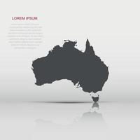 Australien Karta ikon i platt stil. australier illustration piktogram. Land geografi tecken företag begrepp. vektor