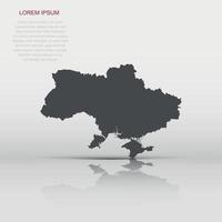 ukraina Karta ikon i platt stil. ukraina illustration piktogram. Land geografi tecken företag begrepp. vektor