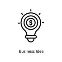 Geschäft Idee Vektor Gliederung Symbole. einfach Lager Illustration Lager