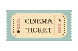 klassisch retro Fahrkarte zum Kino, Zirkus, Film, Theater, Kreuzfahrt, Konzert und andere Veranstaltungen. alt Jahrgang Stil im Pastell- Farben. vektor