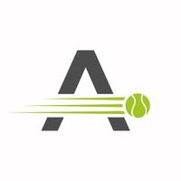 Initiale Brief ein Tennis Logo. Tennis Sport Logo Symbol Vorlage vektor