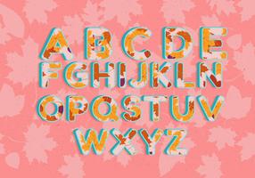 Herbst-Alphabet-Illustrations-Vektor vektor