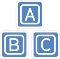 ABC block vektor ikon design