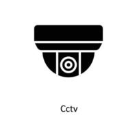 cctv Vektor solide Symbole. einfach Lager Illustration Lager