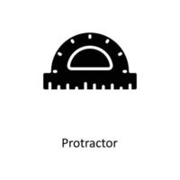 Winkelmesser Vektor solide Symbole. einfach Lager Illustration Lager