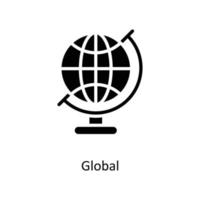 global Vektor solide Symbole. einfach Lager Illustration Lager