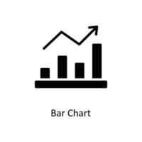 Bar Diagramm Vektor solide Symbole. einfach Lager Illustration Lager