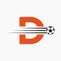 Initiale Brief d Fußball Fußball Logo. Fußball Verein Symbol vektor